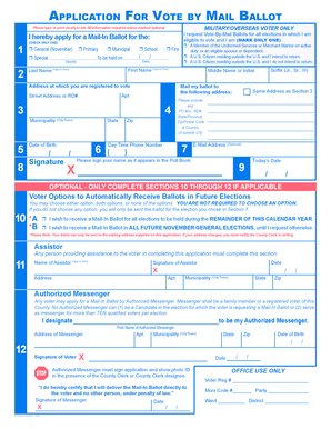 New Jersey Vote by Mail Ballot Application