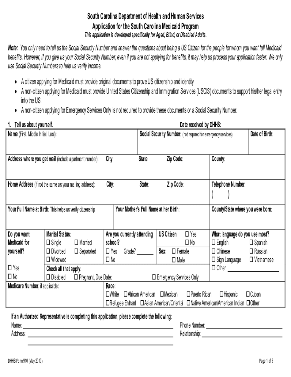 south-carolina-medicaid-application-printable-blank-pdf-online