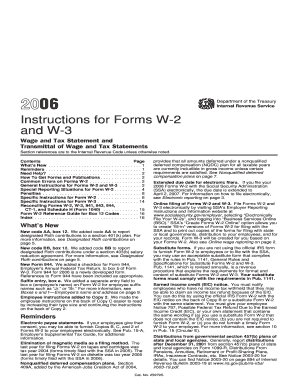 Instructions for Forms W-2 and W-3