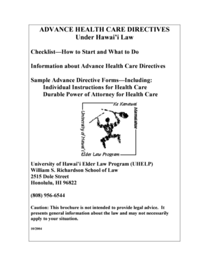 Hawai’i Advance Health Care Directive