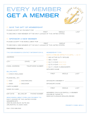 Navy League Membership Application