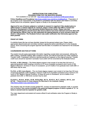 Master's Degree Program Form