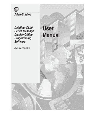 2706-808, DL40 Programming Software User Manual. 2706-ND1