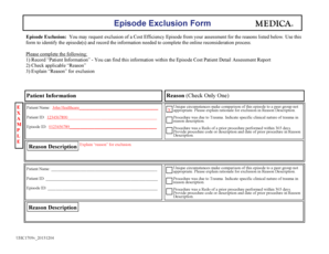 Episode Exclusion Form