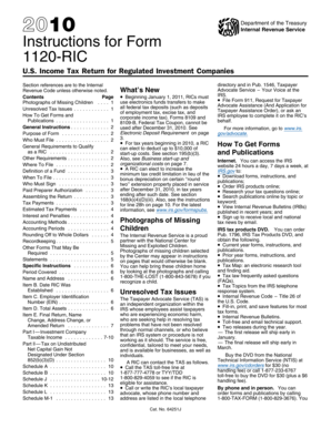 Instructions for Form 1120-RIC