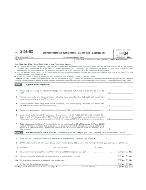 IRS Form 2106-EZ 2004