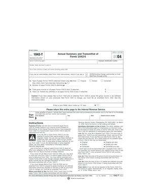 IRS Form 1042-T