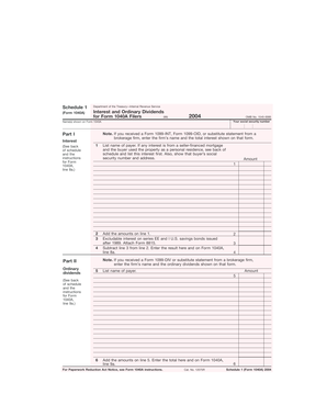 Schedule 1 (Form 1040A) 2004