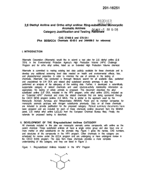 Robust Summaries & Test Plan; Ring Substituted Anilines Category; Test Plan. Ring Substituted Anilines Category - epa