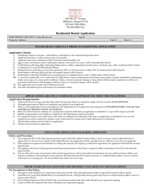 Residential Rental Application