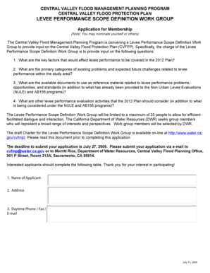 Quotation for demolition works - LEVEE PERFORMANCE SCOPE DEFINITION WORK GROUP - water ca