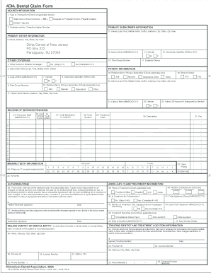 Dental Claim Form