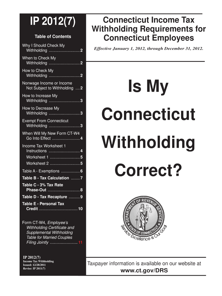 IP 2012(7), Is My Withholding Correct? Is My Withholding Correct? Preview on Page 1