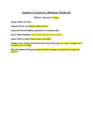 Grant proposal sample pdf - Sample fillable template proposal form