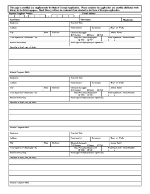 spa job application form