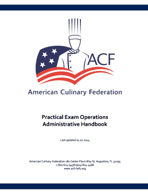 American Culinary Federation Practical Exam Administrator Guide - acfchefs