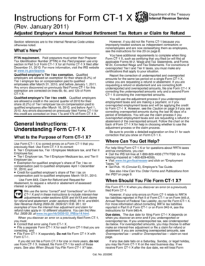 Instructions for Form CT-1 X (2011)