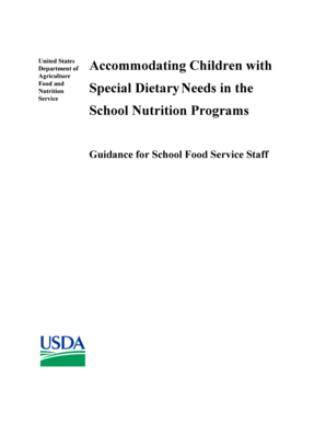 Accommodating Children with Special Dietary Needs - USDA Food ... - fns usda