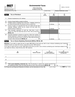 Form 6627 Environmental Taxes