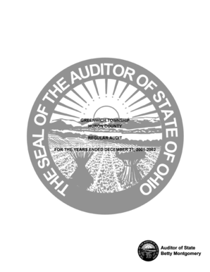 Greenwich township huron county regular audit for the years ended ... - auditor state oh