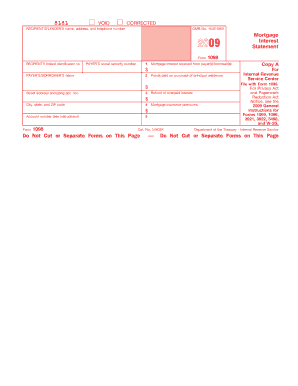 Form 1098 Mortgage Interest Statement