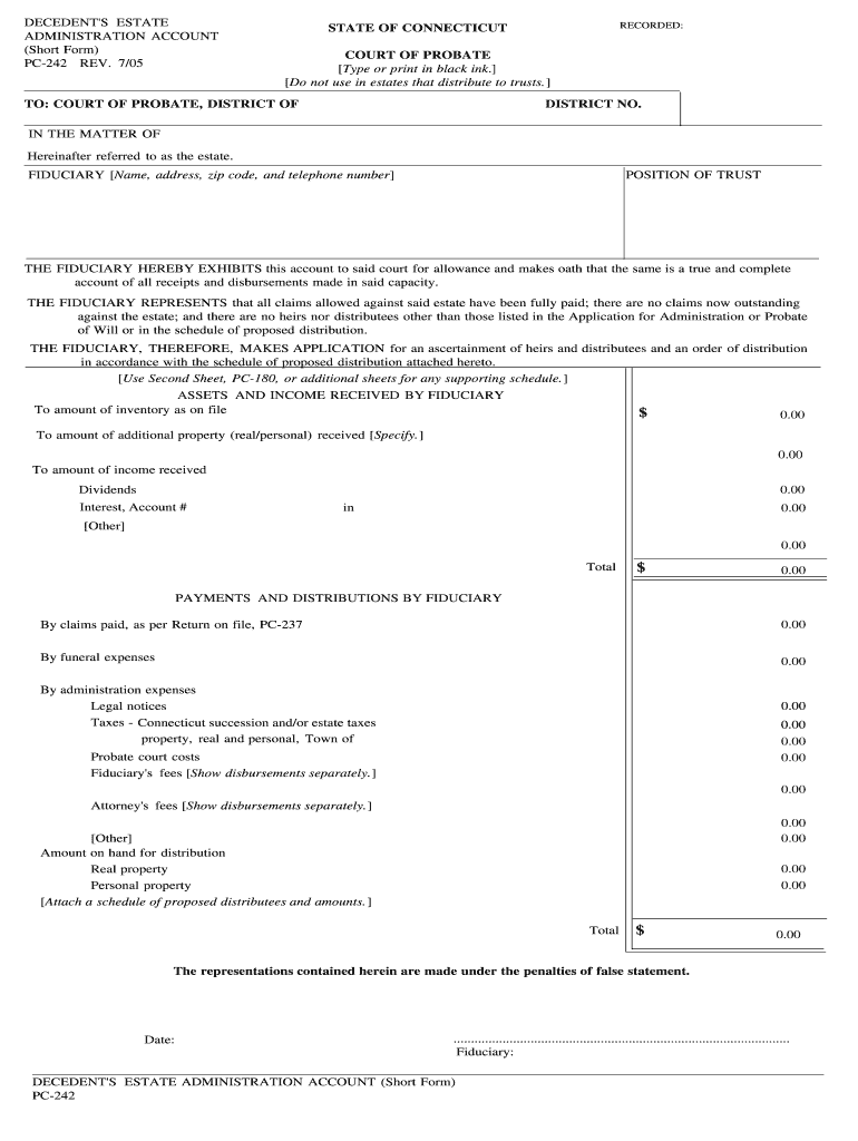 pc 242 2005 form Preview on Page 1