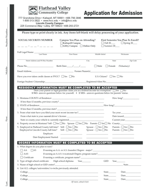 Community College Application for Admission