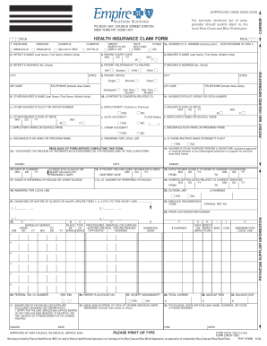 HEALTH INSURANCE CLAIM FORM - huc