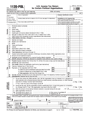 Form 1120-POL 2008