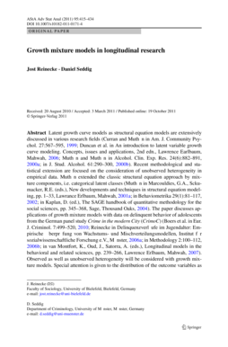 Growth mixture models in longitudinal research