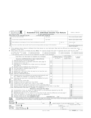 2018 printable irs form 1040x