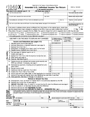 Amended US Individual Income Tax Return
