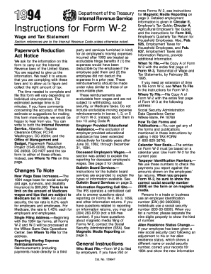 Instructions for Form W-2