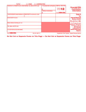 Form 5498-ESA 2012