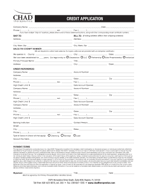 Credit Application Form