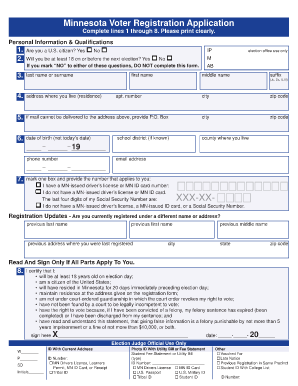 Minnesota Voter Registration Application