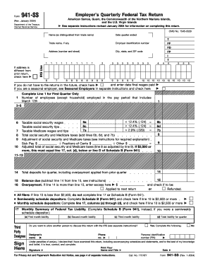 Form 941-SS Employer’s Quarterly Federal Tax Return