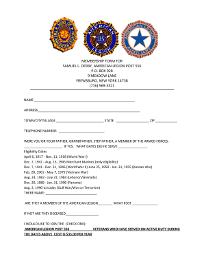 American Legion Membership Form