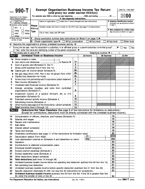 Form 990-T (2000)