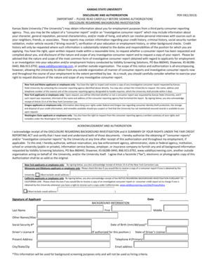Background Check Request Form - Kansas State University - k-state