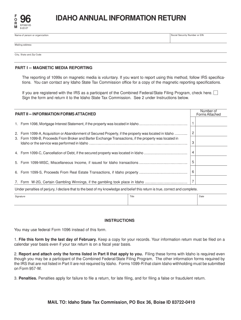 idaho form 910 2007 Preview on Page 1