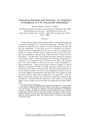 Competing Retailers and Inventory: An Empirical Investigation of ... - opim wharton upenn