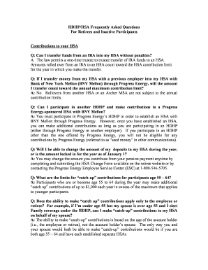 HDHP/HSA Frequently Asked Questions