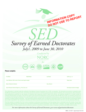 Doctoral Education Survey Form