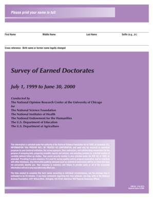Survey of Earned Doctorates