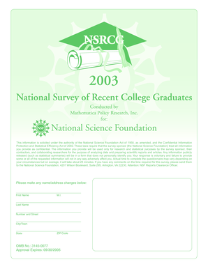 National Survey of Recent College Graduates