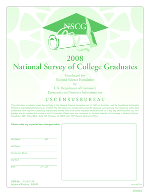National Survey of College Graduates Form NSCG-1