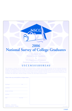 National Survey of College Graduates 2006