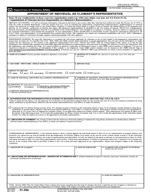 Appointment of Individual as Claimant’s Representative
