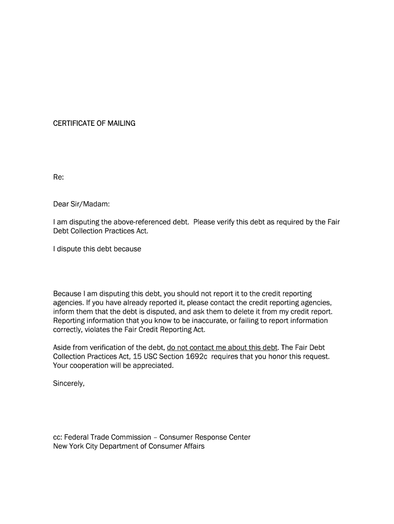 21 Act Letter Pdf - Fill Online, Printable, Fillable, Blank For Credit Report Dispute Letter Template